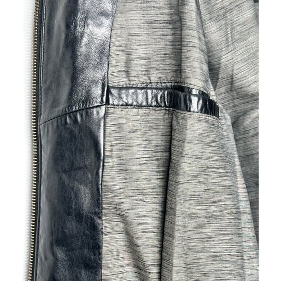 Danier Mens Genuine Leather Jacket VTG 90s Full Zip Buckle Cuffs Black Medium - Picture 11 of 16